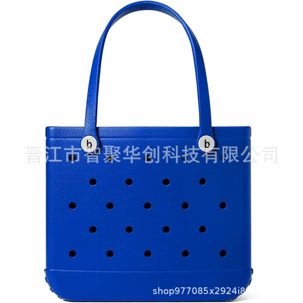 Eva bolsa de playa bolsa de agujero ligera europea y americana moda diy bolsa de mano de gran capacidad bolsa de hombro especial junto al mar