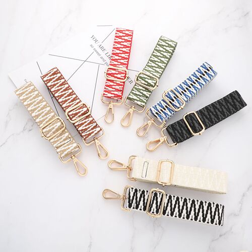 Cross-border bag straps, fashionable new widened shoulder straps, webbing, adjustable long bag straps, stress-reducing, versatile contrasting color shoulder straps