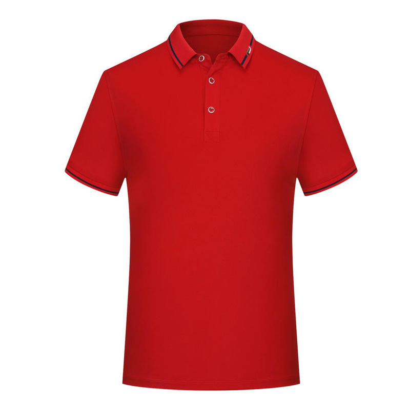 Ropa de trabajo de manga corta de solapa de verano elástica antiadherente seca de alta gama personalizada Camisa de polo Camiseta de hombre de negocios