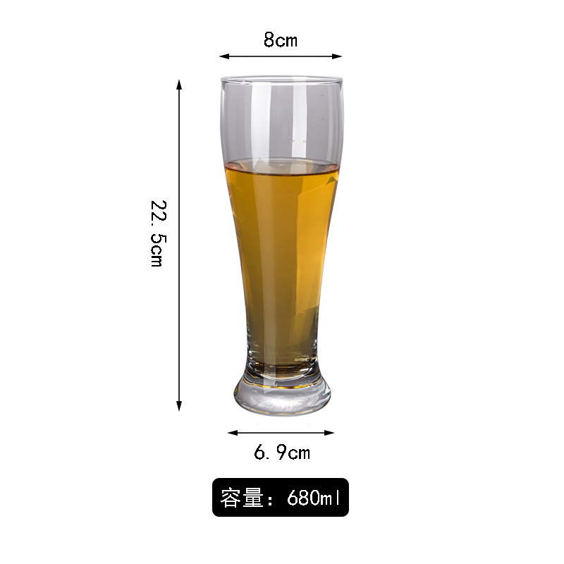 Taza de cerveza de vidrio grande, taza especial de cerveza artesanal gruesa, taza de cerveza de red, taza de cerveza de gran capacidad de personalidad creativa