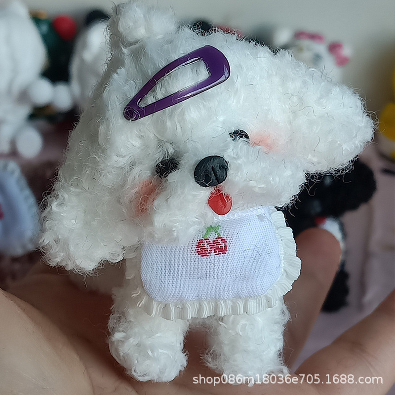 Suministro directo de fábrica 10mm lana rizado palo trenzado Super grueso Super denso hecho a mano DIY pequeña leche perro pelo raíz al por mayor