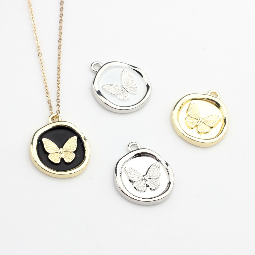 Zinc Alloy Round Butterfly display picture 2