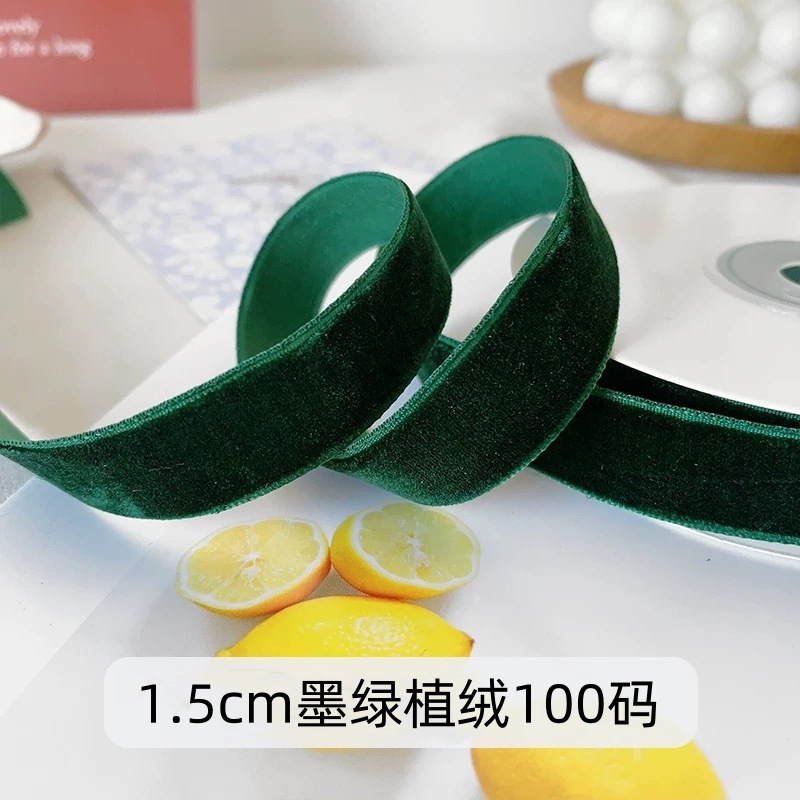 Gran bandeja de un solo lado de cinta de terciopelo cinta de terciopelo para el cabello arco DIY flores regalos accesorios de ropa