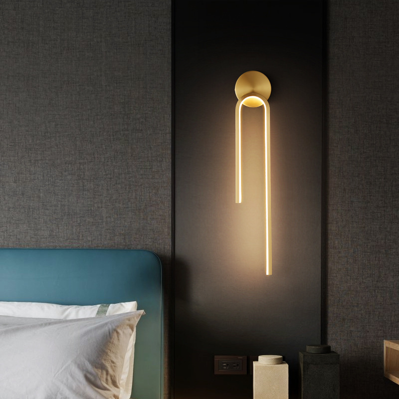 Modern copper creative LED sconce for bed for country house for…