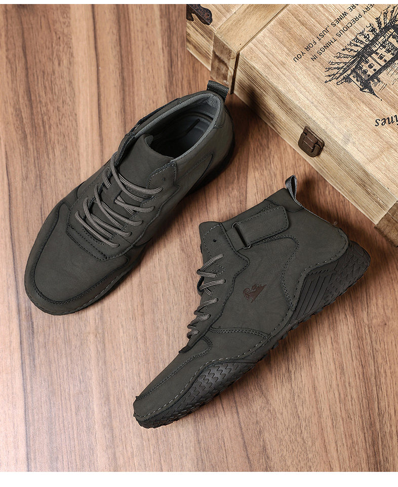 Giày bốt Martin nam cổ cao da lộn, đế bằng chống trượt, phong cách thường ngày — 55079 kaki, 55079 màu nâu, 55079 màu xám, 55079 màu đen chi tiết 47