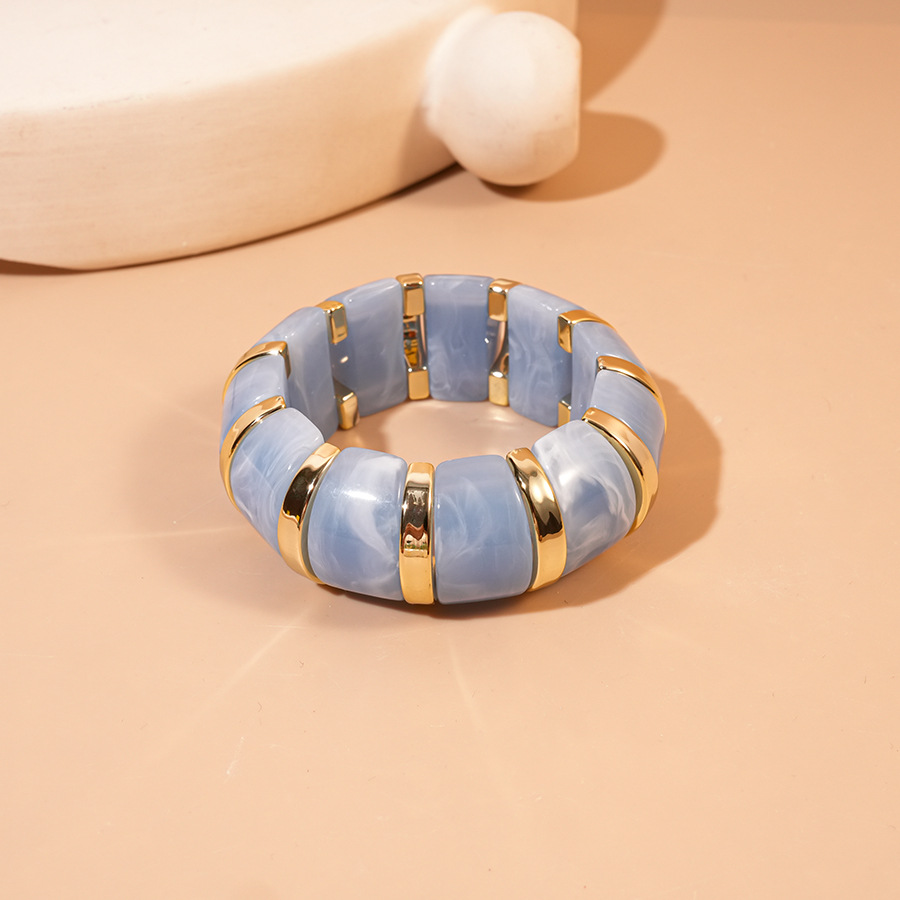 Pulsera de costura de mancha geométrica acrílica europea y americana, pulsera de moda de personalidad de nicho, joyería de temperamento único de alta calidad image 11