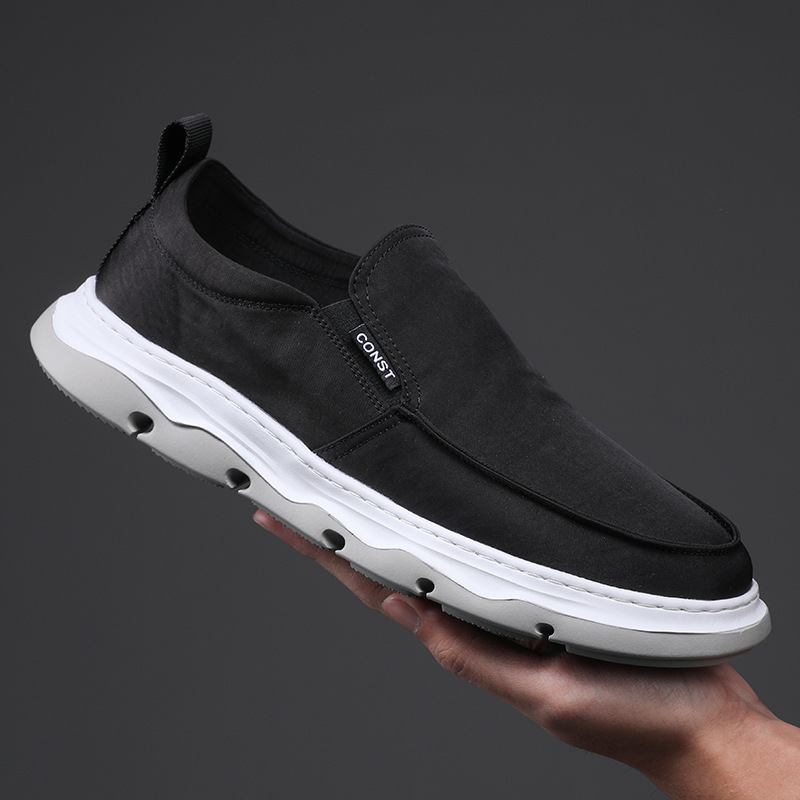 Old Beijing Cloth Shoes 2025 Men's Summer Breathable ice Silk quick-drying Casual shoes, light and versatile, one-step lazy shoes
