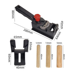 Cross-border 10-hole woodworking hole positioning limit clamp device DIY woodworking 3-12mm drill bit limit ring set