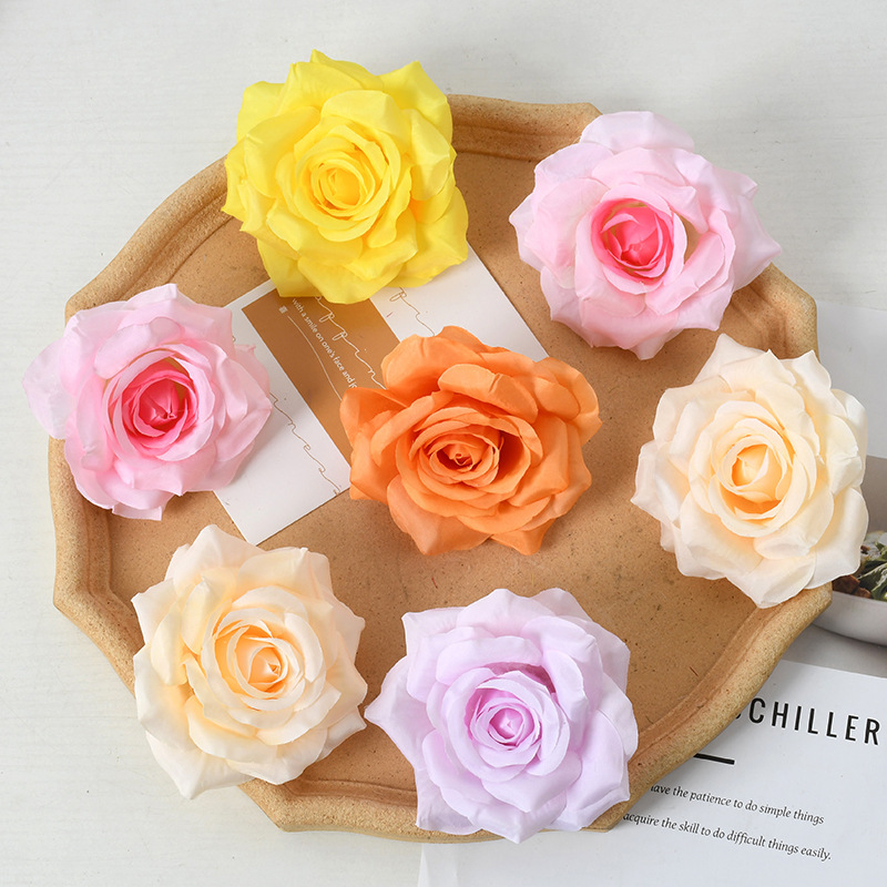 Simulated Rose Flower Heads, Diamond Roses, Fake Flowers, Silk Flower Wall Gift Box, DIY Hairpin Flower Headpiece Props, Amazon Wholesale