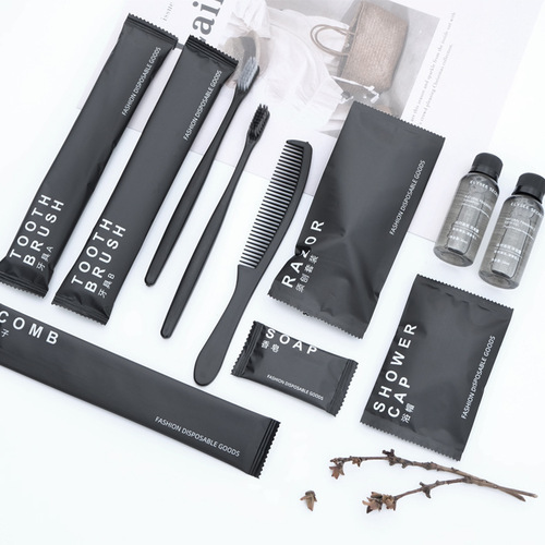 Hotel disposable soft bristle toothbrush and bathroom supplies set, including toothpaste, comb, soap, shampoo, slippers, wholesale