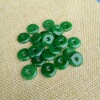 Relief dry green emerald iron dragon raw accessories jade film double happy tree leaf petal jade tube road with pearl lotus jade ring