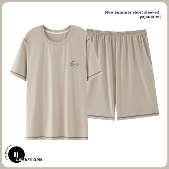 6XL extra large size 240kg men's modal pajamas summer thin loose youth casual short sleeve shorts suit
