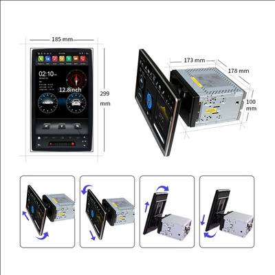12.8-inch rotating eight-core car player Bluetooth genuine carplay Android Auto car navigator (DVD Navigation) - 4gwifi-version-464g-eight-core-standard-camera-128inch