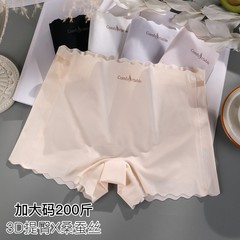 Large size 200 pounds seamless safety pants for women anti-exposure pure cotton silk antibacterial leggings ice silk underwear for women summer