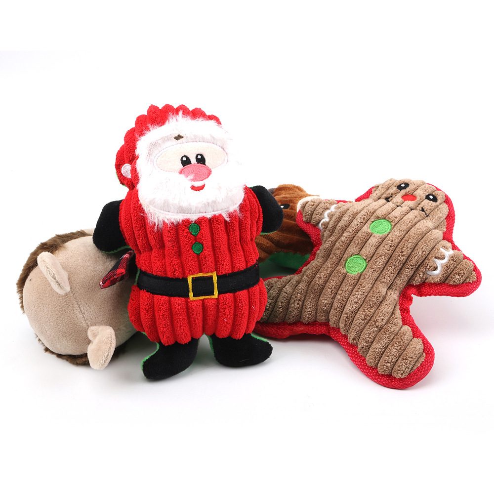 Suministros para mascotas Amazon nuevo juguete para mascotas de Navidad sonando juguete para mascotas de peluche juguete para perros resistente a los mordiscos