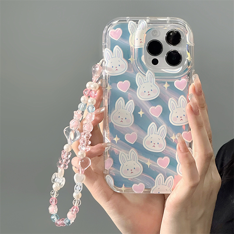 知泰蘋果15手機殼iPhone14卡通12華為OPPO炫光膜x適用手鍊11幻影