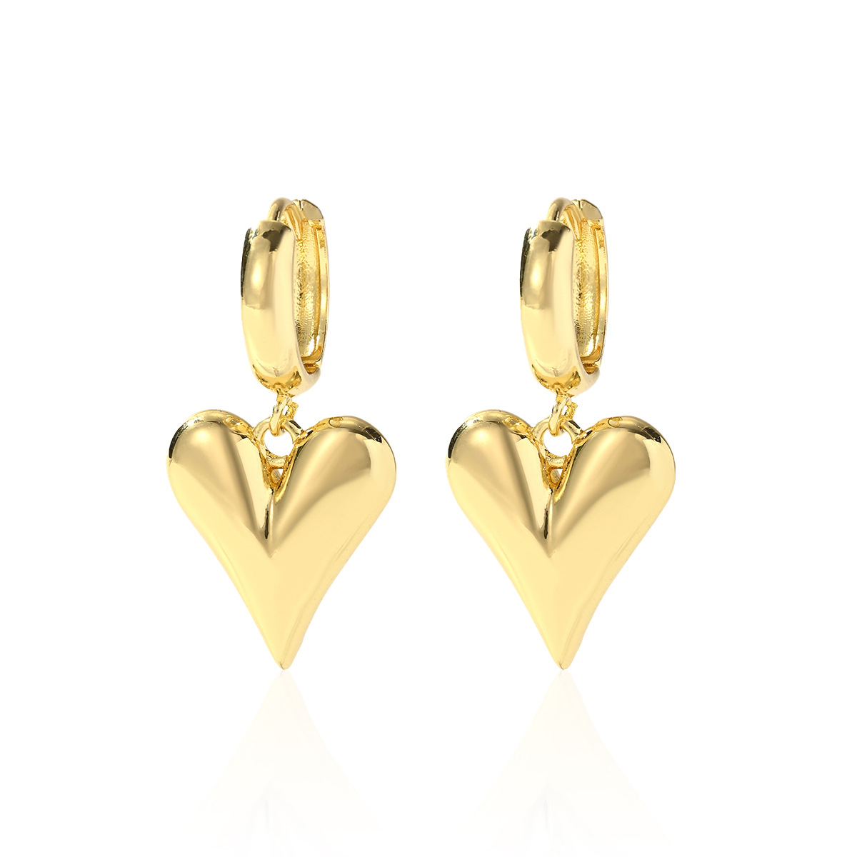 1 Pair Quantity Daily Occasion 1 Pair Simple Style IG Style Insect Heart Shape Mushroom Enamel Inlay Copper Zircon Drop Earrings