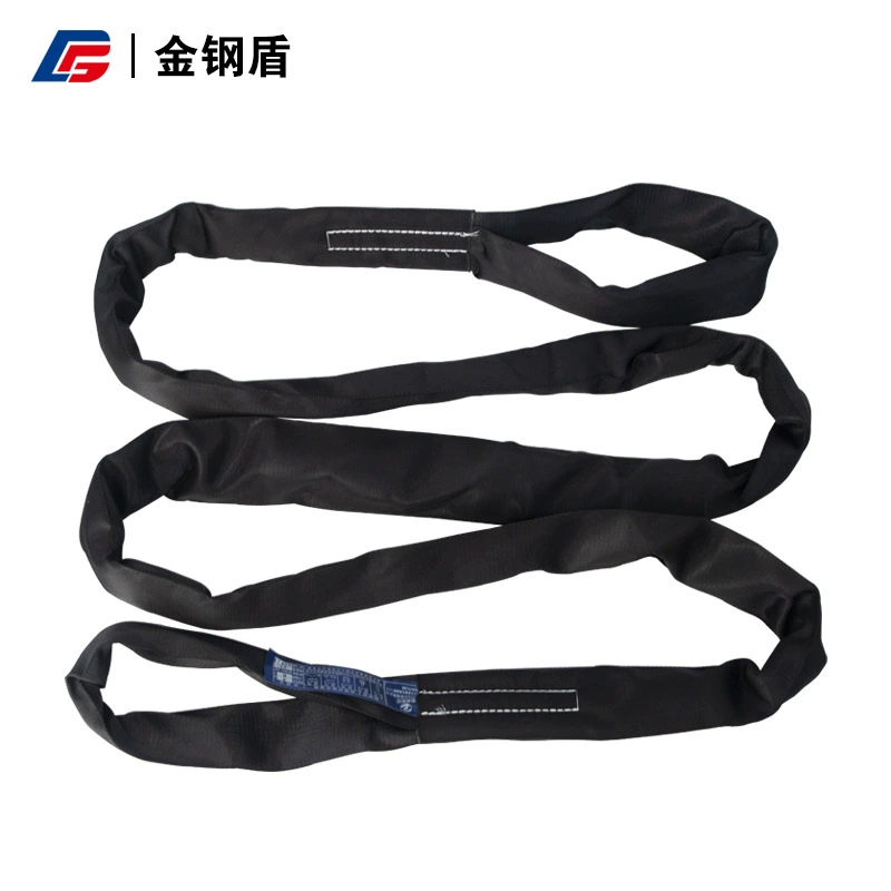 Черные гибкие подъемные стропы для сцены, двухконечные кольцевые мягкие стропы с пряжками, стропы для подъема аудиооборудования и телескопических конструкций