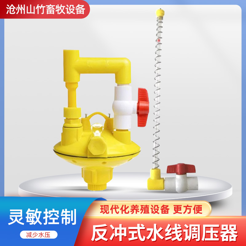Regulador de presión de línea de bebederos para pollos totalmente automático, equipo para avicultura, tanque de agua reductor de presión de acero inoxidable, ajuste inteligente para uso en aves de corral y ganado