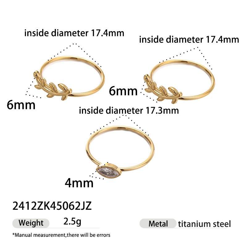 Tina Europa y los Estados Unidos diseño de nicho transfronterizo in viento anillo de corona de flores de acero inoxidable incrustado de zircon joyería al por mayor para mujeres
