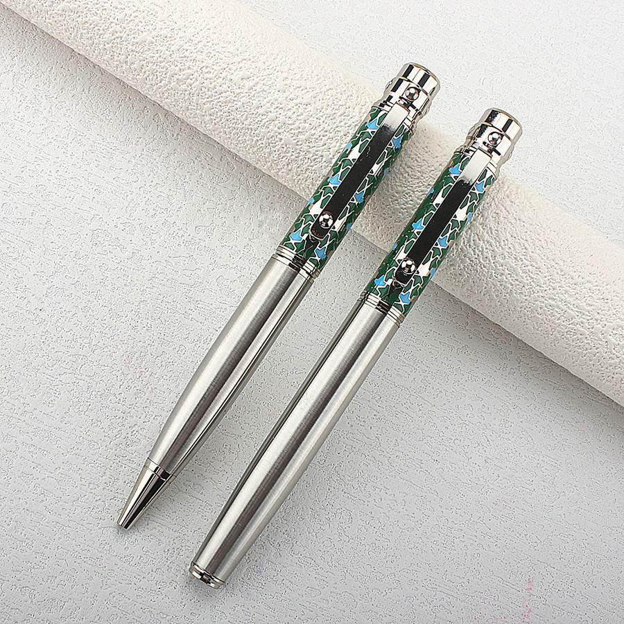 Metallic heavy-weight quality ballpoint pen/rollerball pen, smooth writing, business office signature pen, stationery gift pen