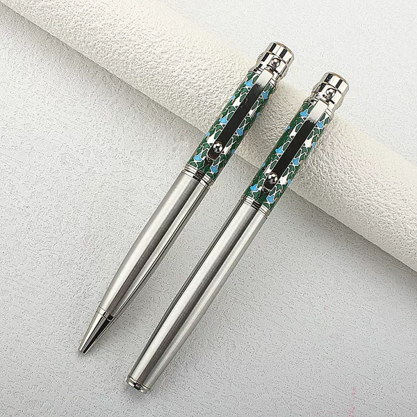 Metallic heavy-weight quality ballpoint pen/rollerball pen, smooth writing, business office signature pen, stationery gift pen