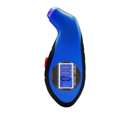 Air pressure gauge/tire pressure gauge gauge digital tire pressure gauge - blue