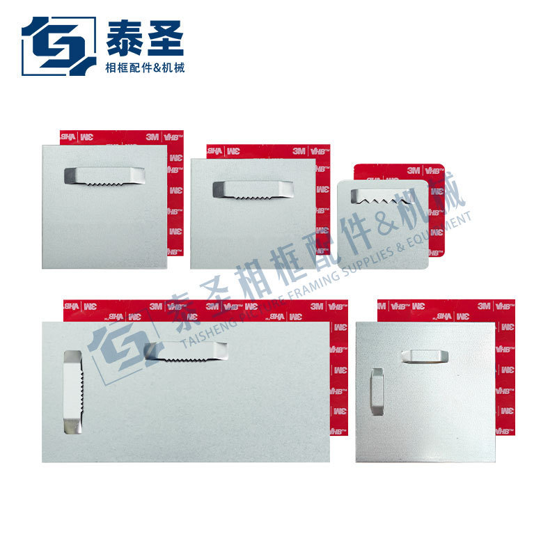 Glass Bathroom Mirror Hanging Piece with 3m Adhesive, No-Drill Hook, Frameless Glass Strong Adhesive Mirror Hanging Accessories