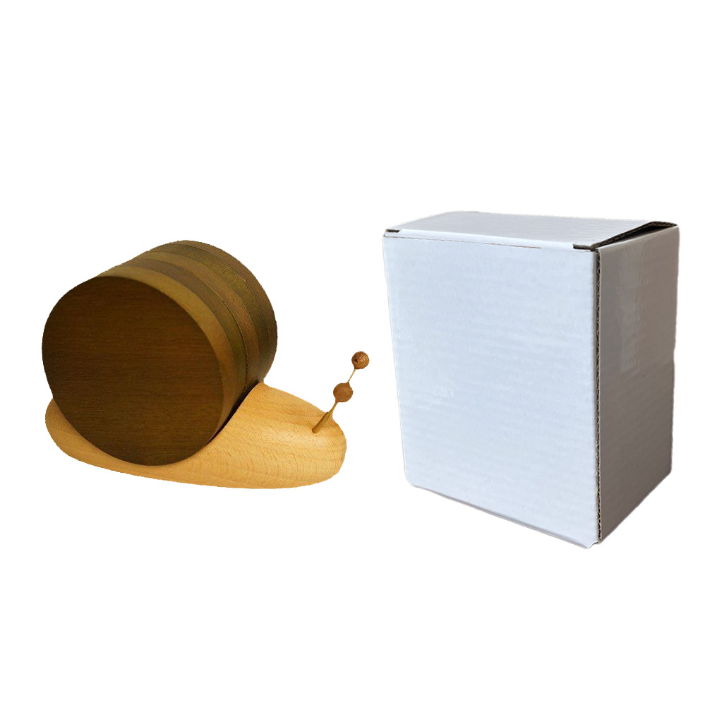 Caracol de dibujos animados madera maciza posavasos creativo regalo hogar té posavasos de café montaña antideslizante de calor