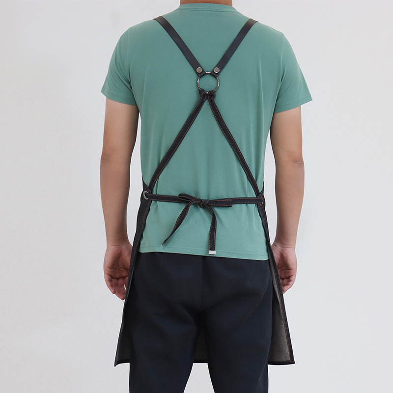 Transfronterizo Amazon delantal vaquero bolsa de herramientas desmontable barbería ropa de trabajo delantal al por mayor personalizado