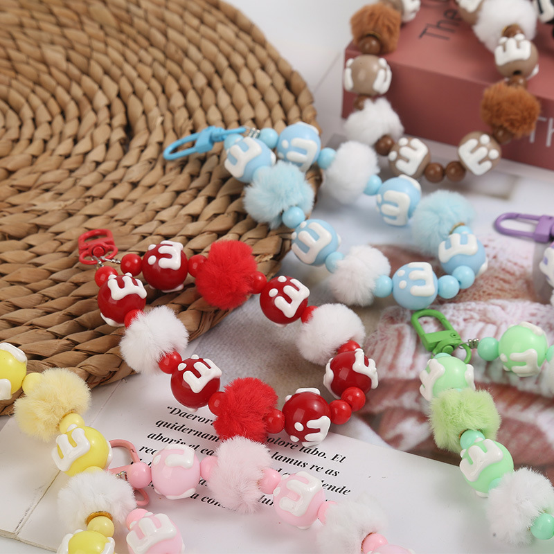 Nuevas letras creativas cuentas colgantes de teléfonos móviles bolsos bolsas de pelo llaveros de automóviles joyas colgantes caja ciega en vivo