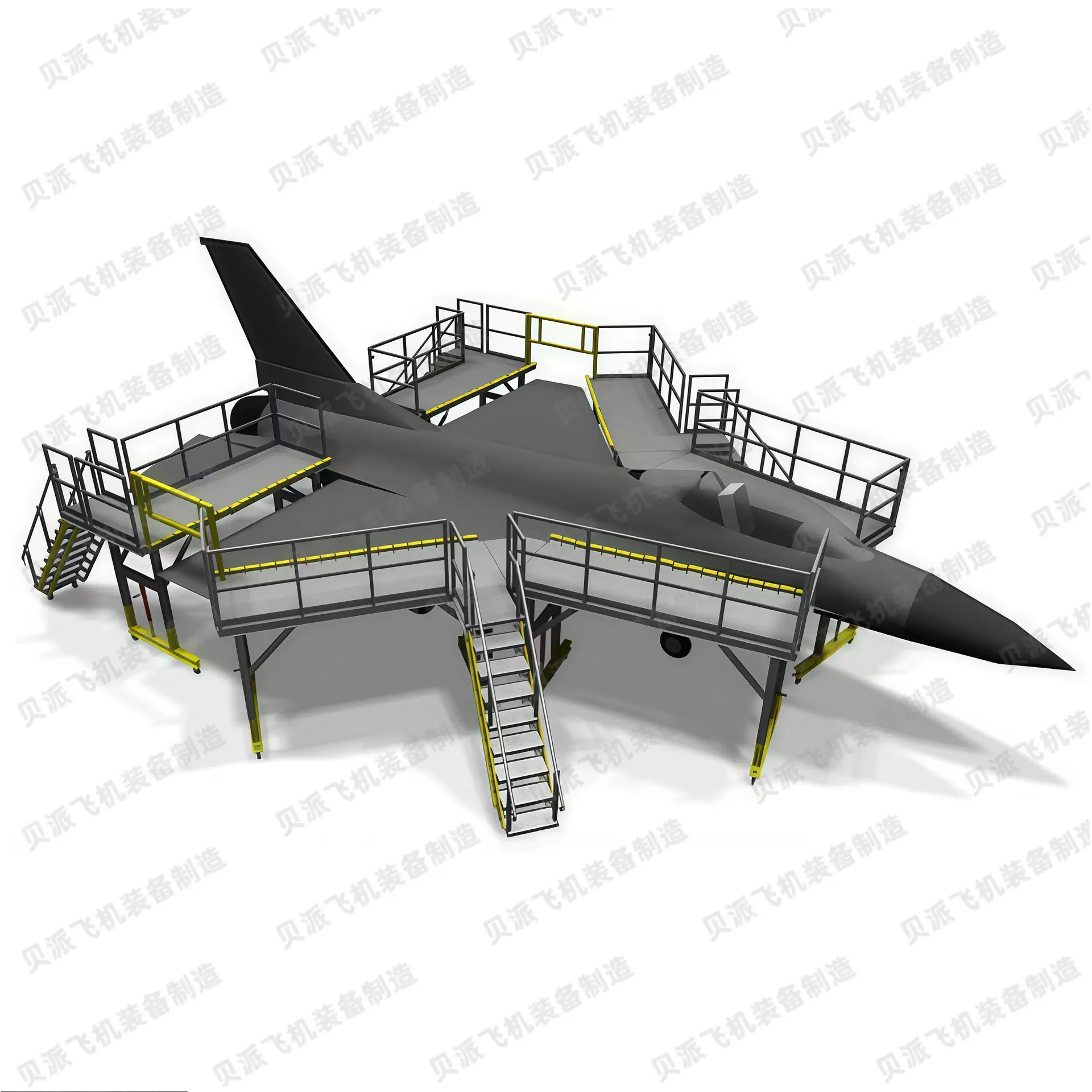 飞机机坞发动机检修登高维修平台 可上门安装铝型材踏步平台厂家