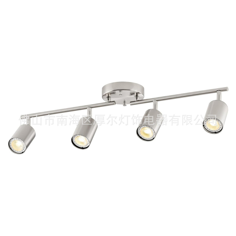 Four-Light Kitchen Lighting Fixtures, Ceiling-Mounted Black Track Semi-Embedded Ceiling Light, Modern Adjustable Multi-Directional Light Four-Light Kitchen Lighting Fixtures, Ceiling-Mounted Black Track Semi-Embedded Ceiling Light, Modern Adjustable Multi-Directional Light