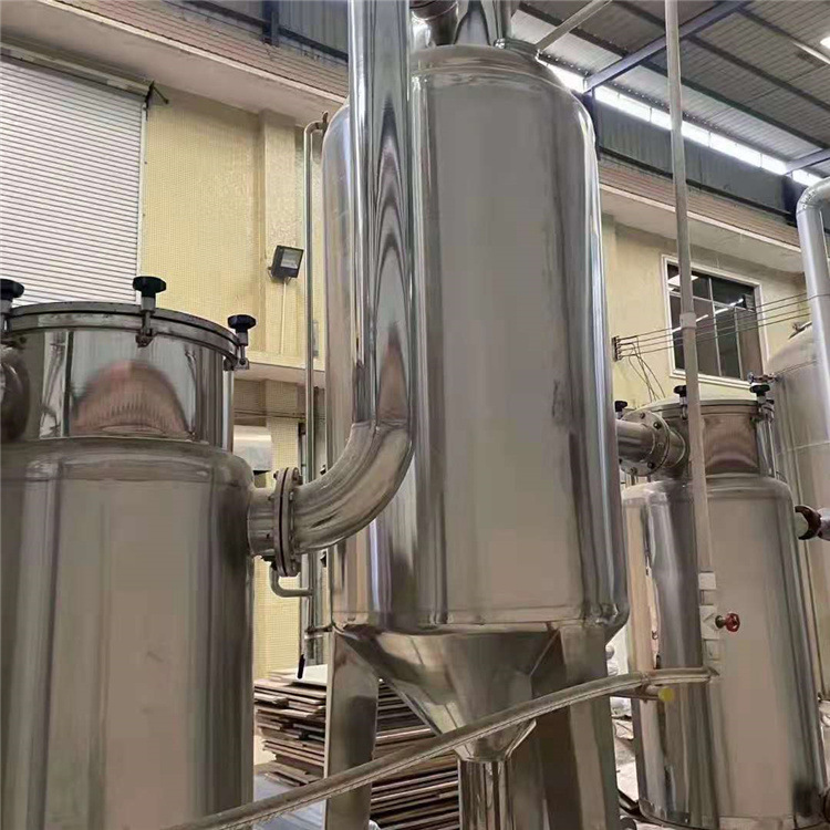 二手双效浓缩蒸发器3000L不锈钢双效浓缩蒸发器浓缩蒸发器