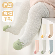 25秋冬季新生儿宝宝加厚澳绒长筒袜高筒婴儿袜卡通可爱儿童过膝袜