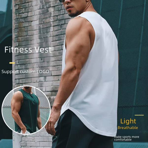 2026 Quick-Drying Vest Men's Running Training Fitness Top Casual Quick-Drying Breathable Men's Sleeveless Sports Vest