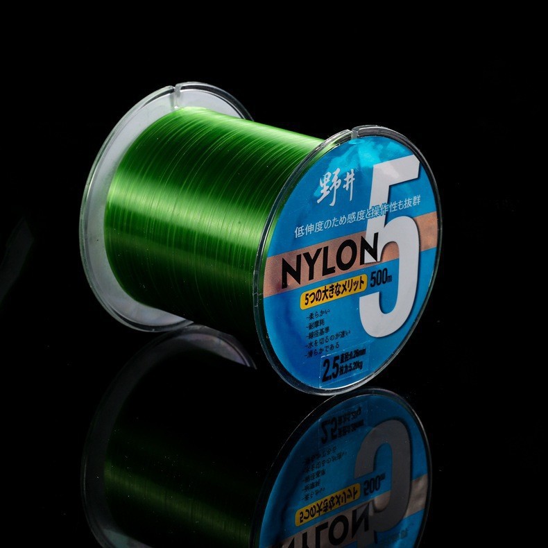 En stock suministro salvaje bien 500 metros línea de nylon suave tirón fuerte resistencia al desgaste en el agua rápida línea de caña de mar línea de pesca
