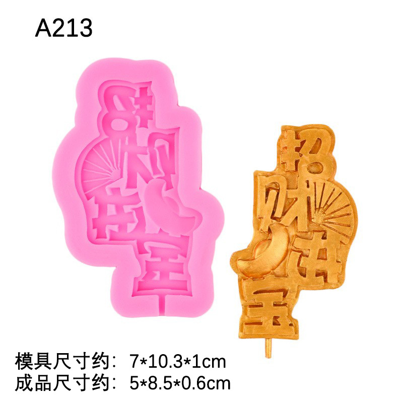 Gongxi Fai Cai Jinbao estilo chino molde de silicona pastel chocolate Lollipop tarjeta