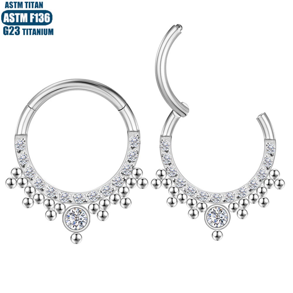 Pointed labret stud close-up product detail