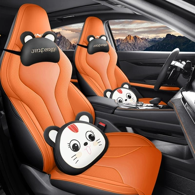 Changan Univ Seat Covers, Sports, Modelə uyğun (Original) oturacaq örtükləri - extreme-flame-orange-cartoon-version-note-model-year-rear-all-inclusive