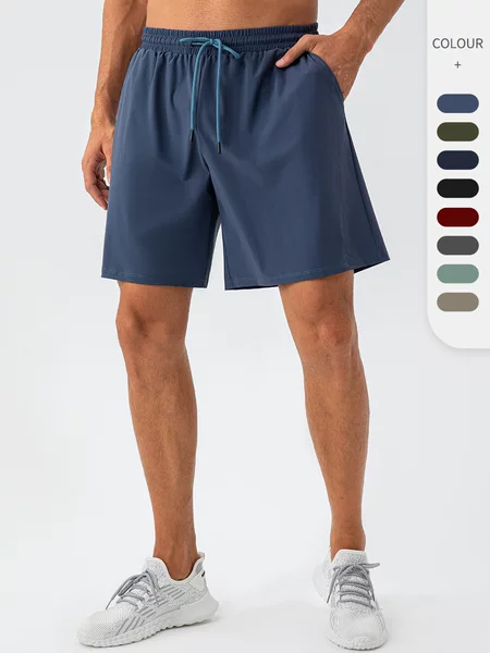 Men's Summer Quick-Drying Breathable Sports Shorts Loose Stripesd Outdoor Running Training Fitness Five-Point Pants 31420
