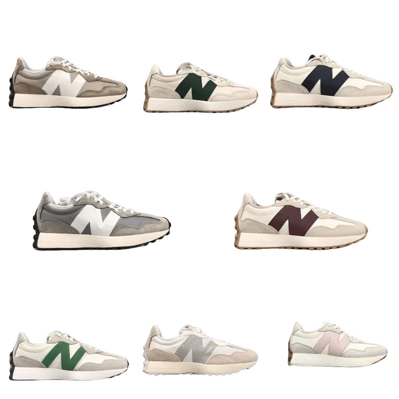 Putian Shoes Pure Original Nb327 Sports Men's Shoes Nb Retro Casual Non-Slip Running Shoes Men's Versatile Women's Shoes Yuanzu Gray