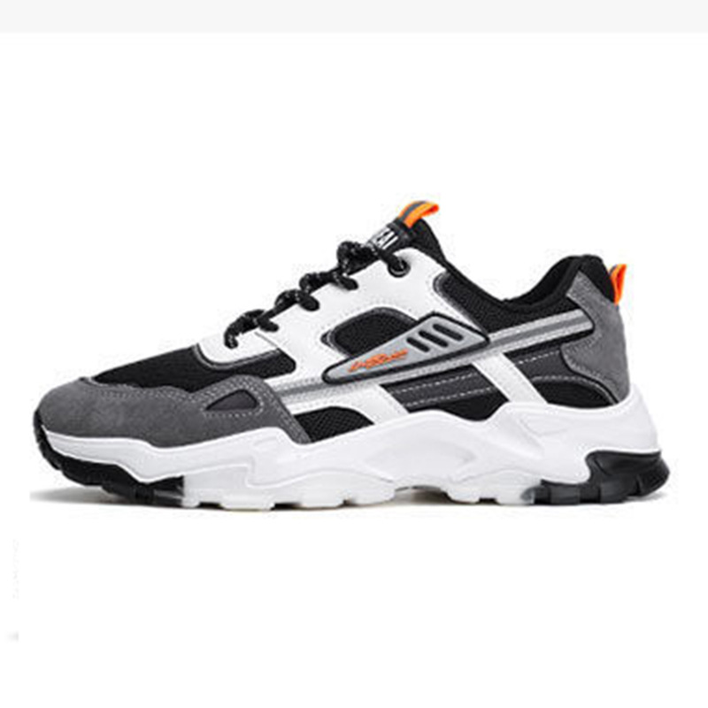 Comercio exterior al por mayor nuevos zapatos de hombre de suela gruesa aumento de altura zapatos torpes de los hombres de la parte inferior de cordones zapatos casuales versátiles zapatos deportivos de moda