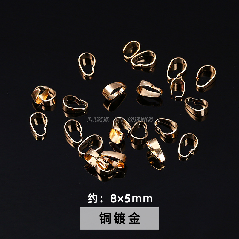 Copper gold -plated closed mouth melon seeds buckle head