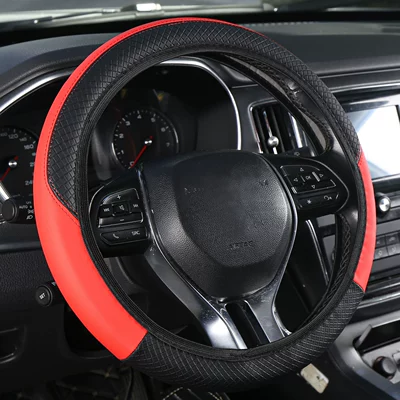Car Steering Wheel Cover, Elastic, No Steering wheel cover - red-38cm