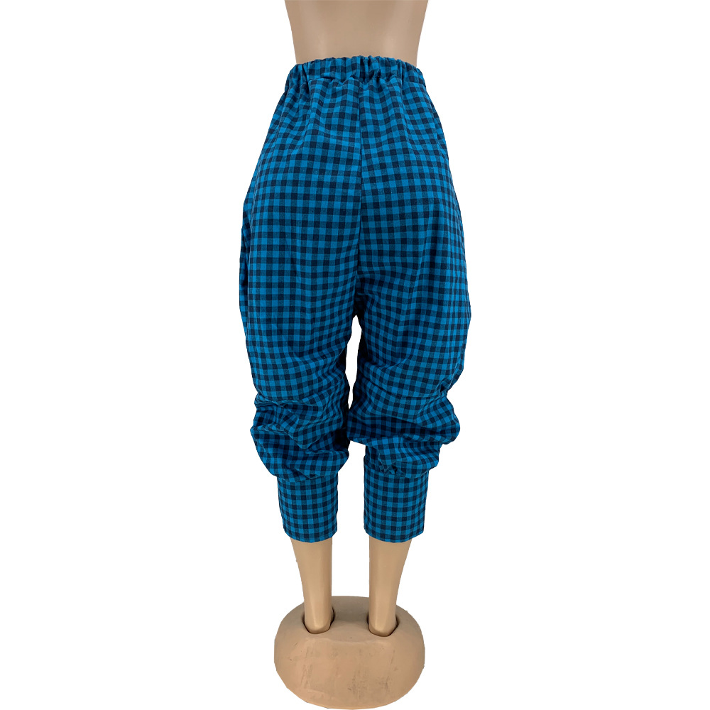 Street Hipster Fashion Plaid Loose Wide Leg Pants - Pants - Uniqistic.com