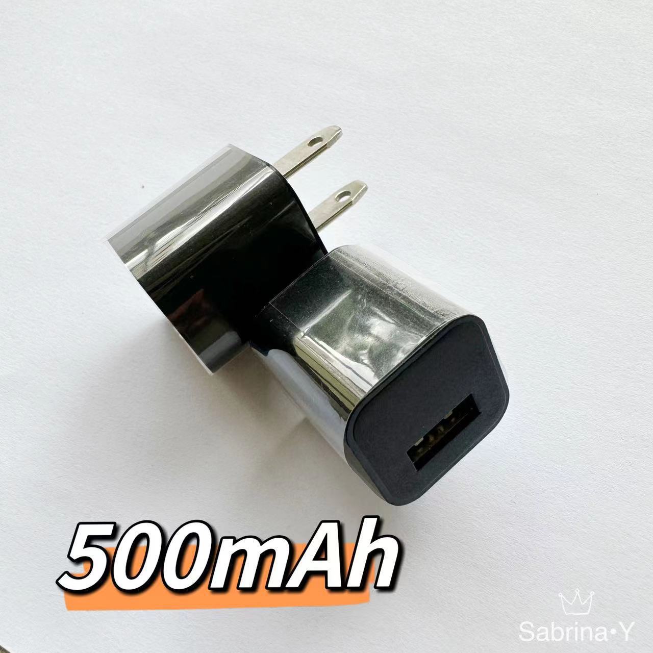 Cargador USB único 5V1A, cabezal de carga para teléfono móvil, enchufe de carga para pequeños aparatos, adaptador de corriente estándar estadounidense de baja potencia