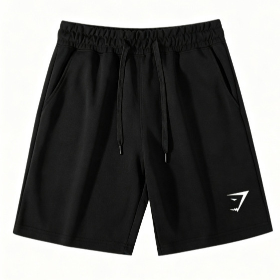 GYMSHARK Men's Summer Fitness Shorts, Straight-Leg, No Curling Edges, Below-the-Knee, Cotton Muscle Shark Shorts GYMSHARK Men's Summer Fitness Shorts, Straight-Leg, No Curling Edges, Below-the-Knee, Cotton Muscle Shark Shorts