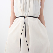 新款软皮绳细腰带女夏季配裙子衬衫时尚装饰百搭可调节长款腰绳潮