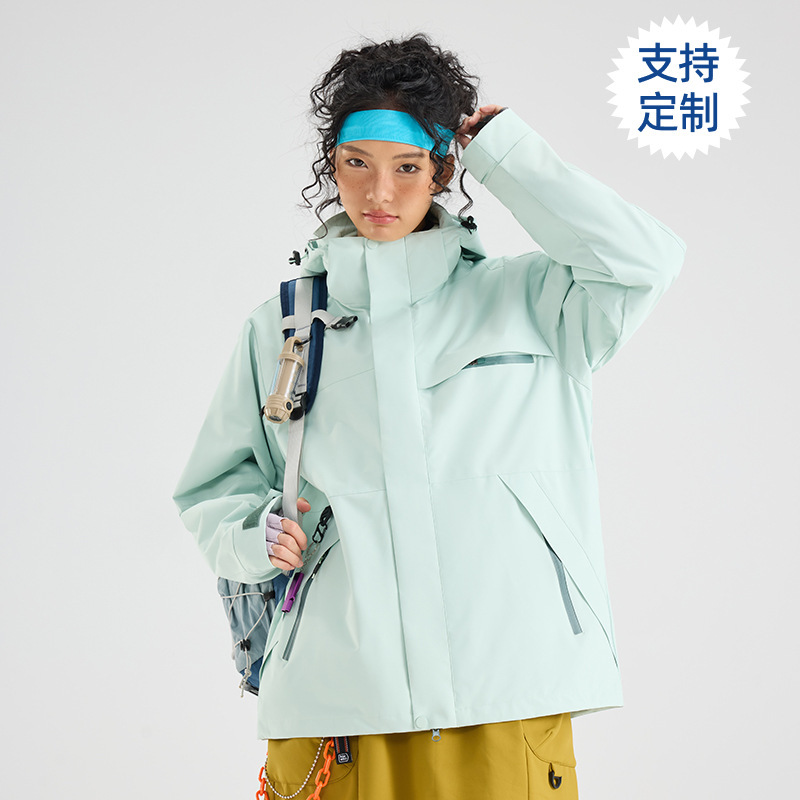 男女户外石墨烯冲锋衣男女三合一可拆卸两件套防风防水保暖登山服|undefined